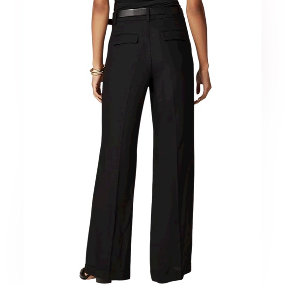 J. Crew Elegant Alexander wide-leg trousers pants in luster canvas NWT 4 Black - Picture 2 of 9